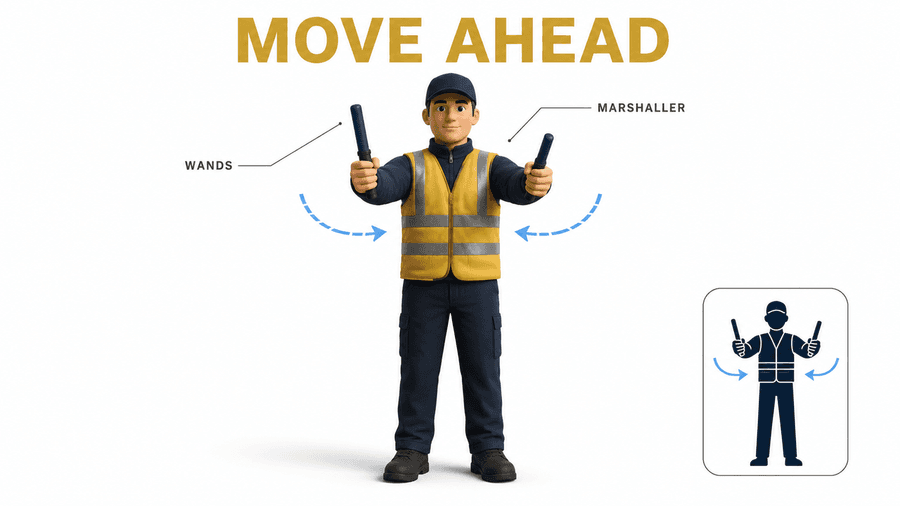สัญญาณมือ marshaller